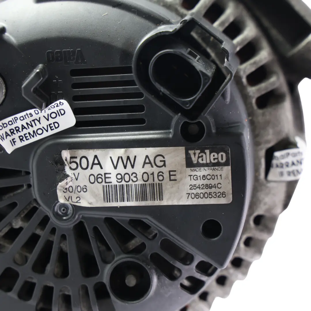 Audi A4 B7 Alternator Generator 150A 14V 3.2 FSI Petrol - SKU 06E903016E - Part number 06E903016E