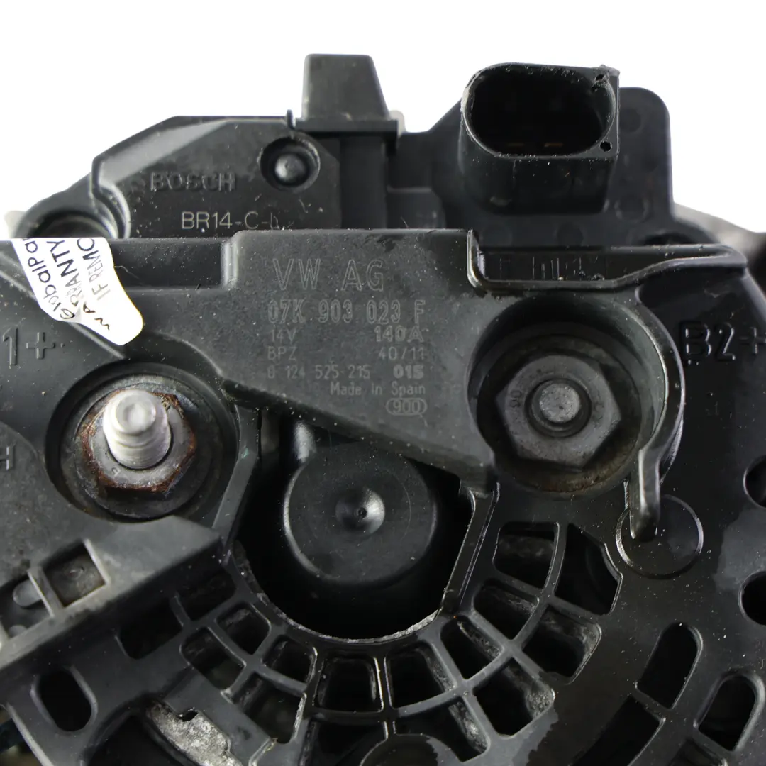RSQ3 8U Alternatore Generatore BOSH 14V 140A per Audi RS3 8P con numero di parte 07K903023F Audi RS3 8P RSQ3 8U Alternatore Generatore BOSH 14V 140A - SKU 07K903023F - Numero di parte 07K903023F