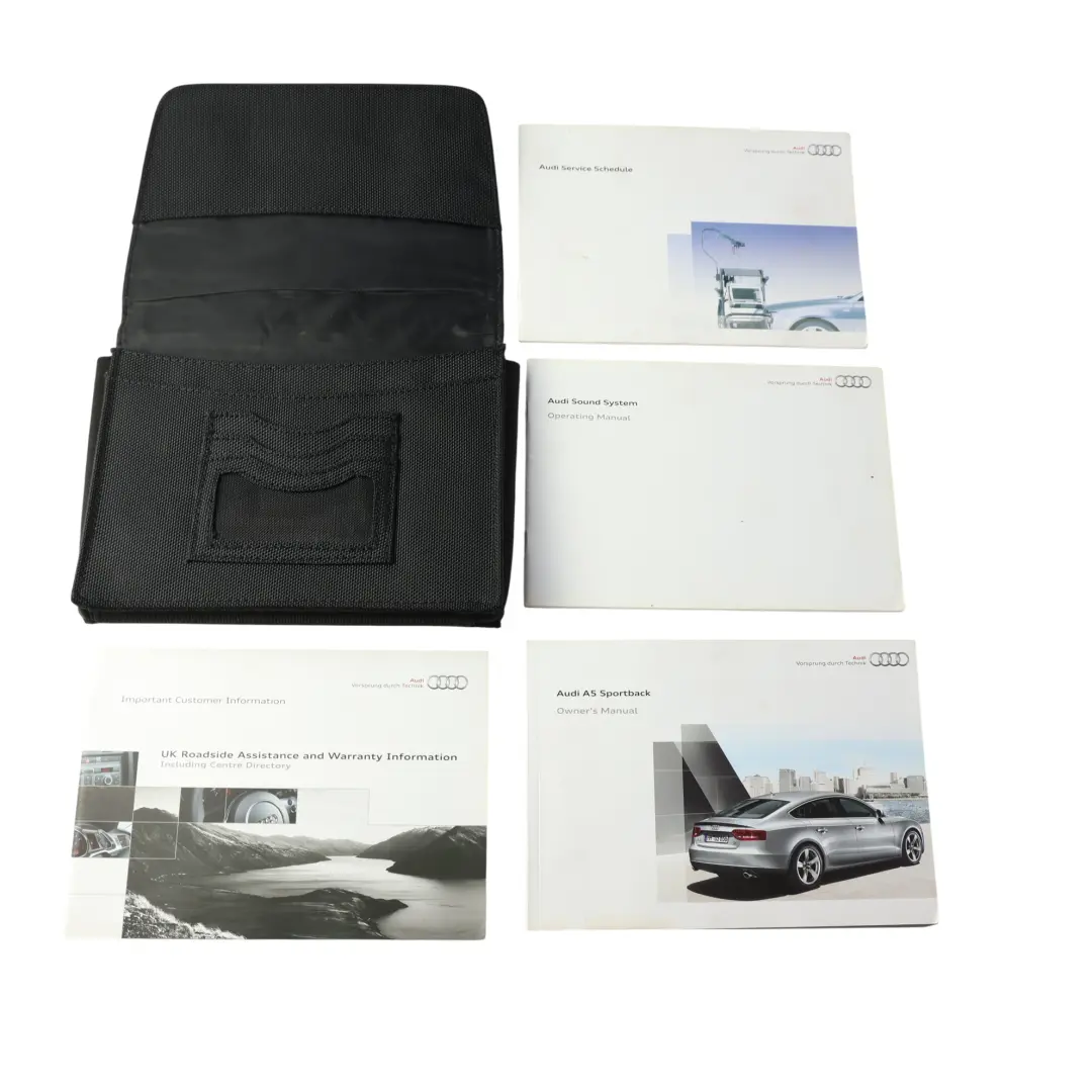 Audi A5 S5 8T Service Booklet Owner's Handbook Manual Pouch Case Wallet Set - SKU 1115618TA20 - Part number 1115618TA20