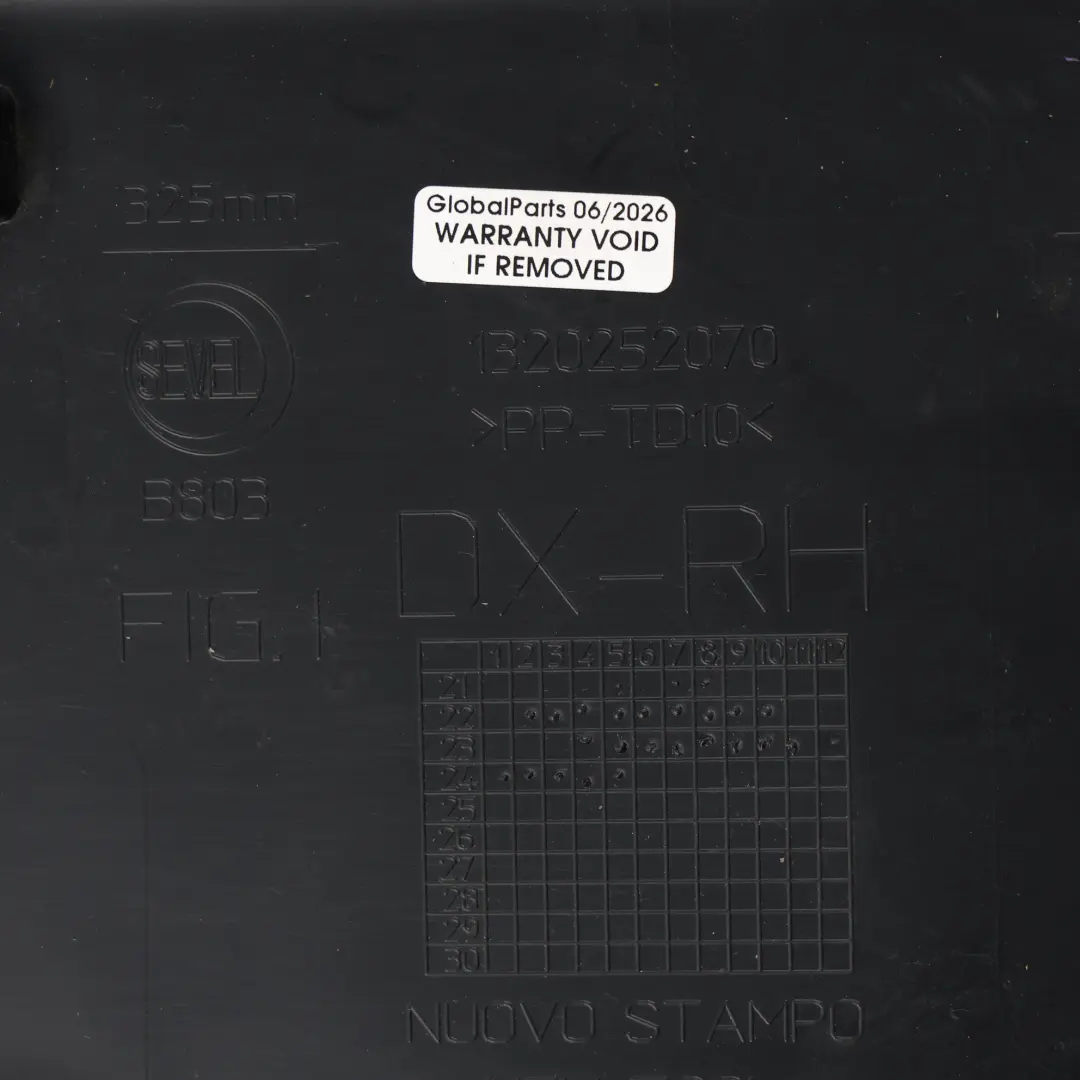 Moldura Lateral Puerta Derecha para Opel Movano C con número de pieza 1320252070 Opel Movano C Moldura Lateral Puerta Derecha - SKU 1320252070 - Número de pieza 1320252070