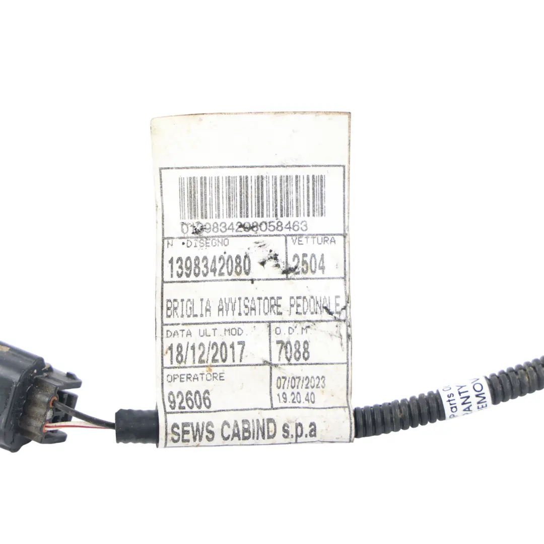  Citroen Relay III Arnés Cableado Alarma Zumbador Enchufe - SKU 1398342080 - Número de pieza 1398342080