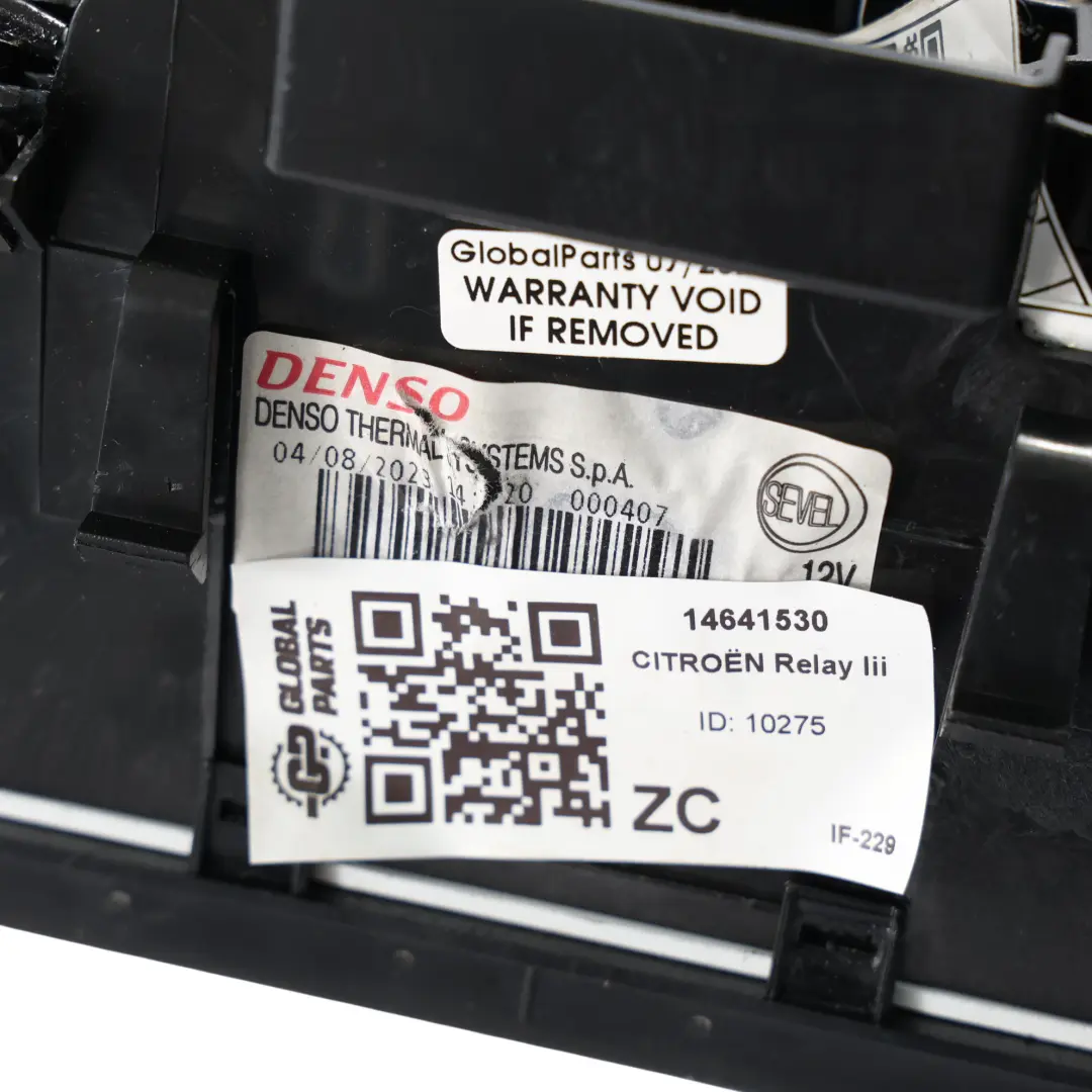 Citroen Relay Movano Unidad Control Calefacción Botón Interruptor A/C 14641530 para con número de pieza 6452F5 Citroen Relay Movano Unidad Control Calefacción Botón Interruptor A/C 14641530 - SKU RHD-6452F5 - Número de pieza 6452F5