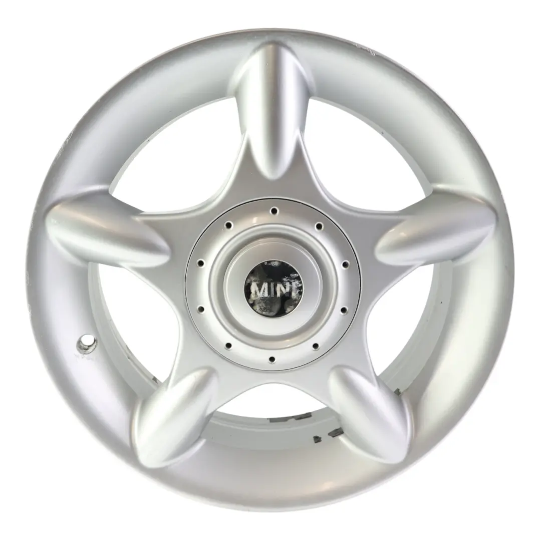 Srebrna Felga Aluminiowa 16'' 6.5J ET:48 do Mini R50 o numerze 1512348 Mini R50 Srebrna Felga Aluminiowa 16'' 6.5J ET:48 - SKU 1512348-1 - Numer Części 1512348