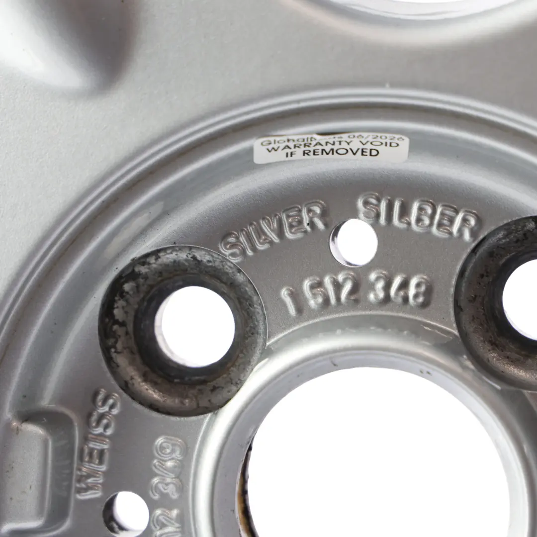 Alloy Rim 16 6,5J ET:48 5-Spider Spoke 83 to Mini Cooper R50 Silver Wheel with Part number 1512348 Mini Cooper R50 Silver Wheel Alloy Rim 16 6,5J ET:48 5-Spider Spoke 83 - SKU 1512348-2 - Part number 1512348