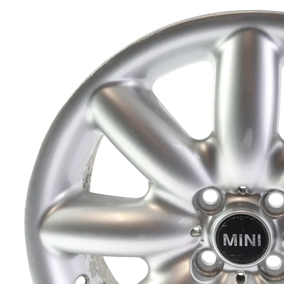 Llanta De aleacion plateada 17" 7J ET:48 S-Spoke 85 para Mini One R50 R53 R55 R56 con número de pieza 1512352 Mini One R50 R53 R55 R56 Llanta De aleacion plateada 17" 7J ET:48 S-Spoke 85 - SKU 1512352-5 - Número de pieza 1512352