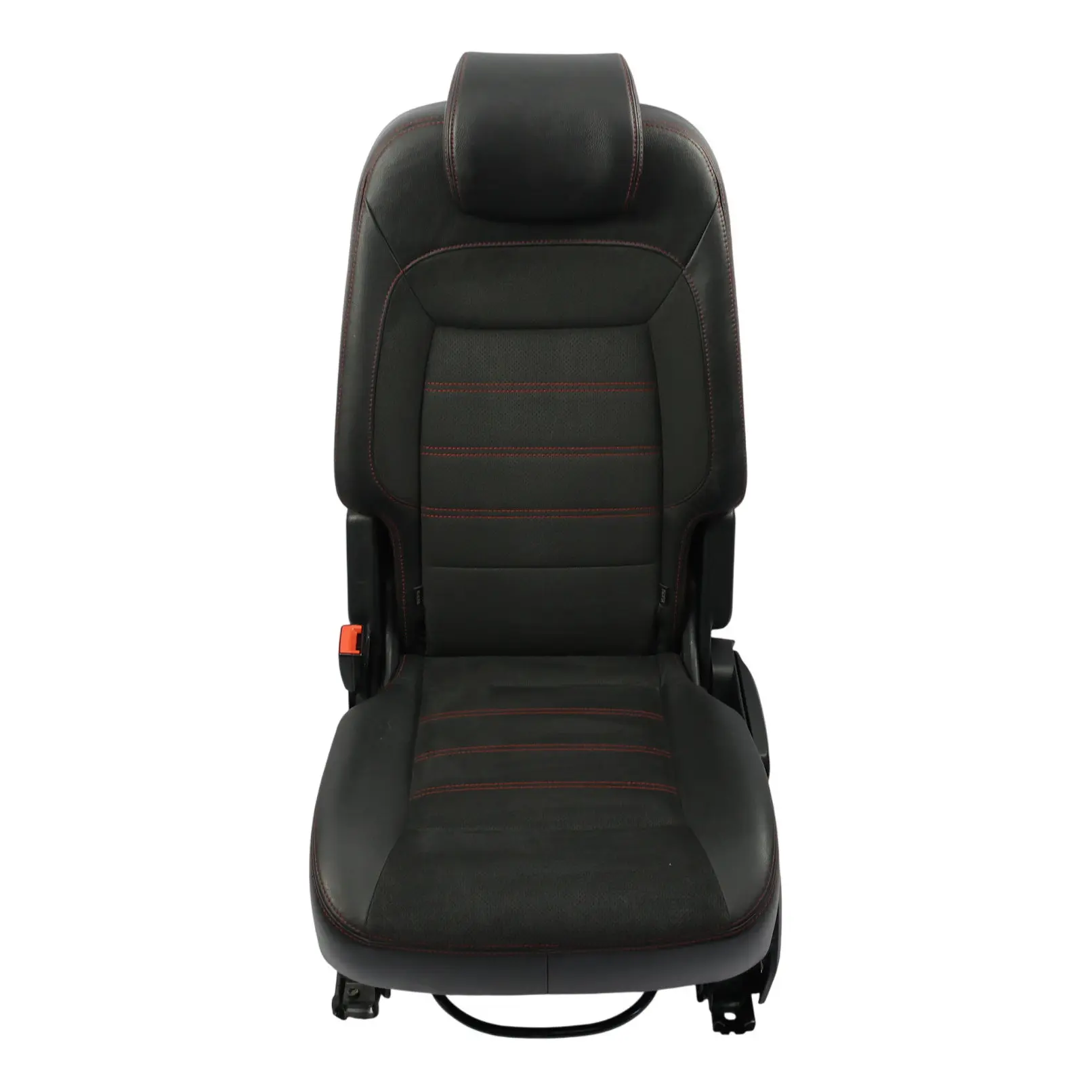 Ford S-Max Mk1 Asiento Trasero Izquierdo 2ª Fila Negro Rojo Cuero Alcantara