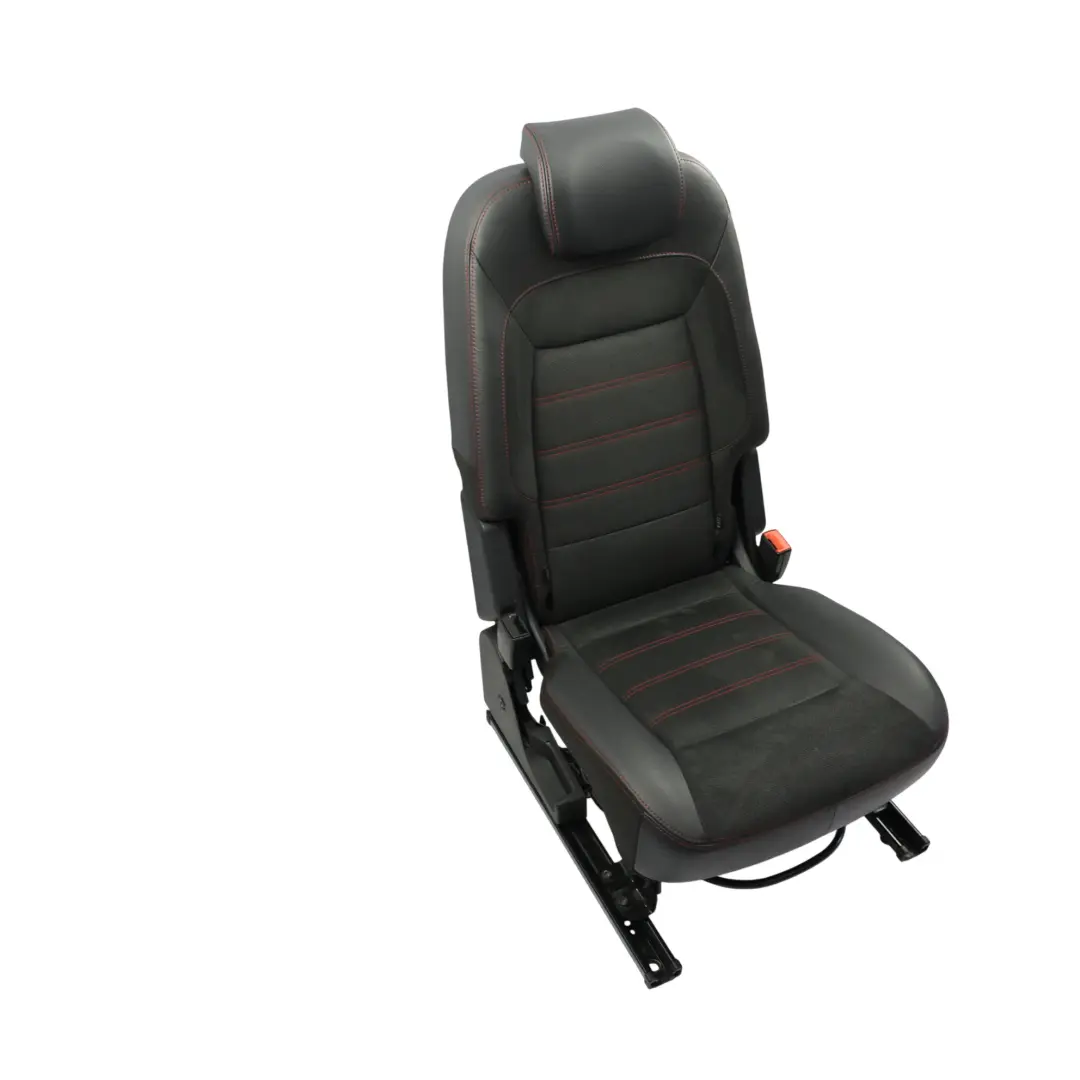 Mk1 Asiento Trasero Central 2ª Fila Negro Rojo Cuero Alcantara para Ford S-Max con número de pieza 1679366 Ford S-Max Mk1 Asiento Trasero Central 2ª Fila Negro Rojo Cuero Alcantara - SKU 1679366-2 - Número de pieza 1679366