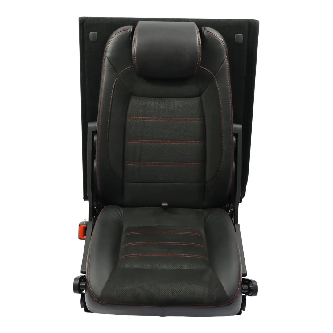 Mk1 Rear Seat Left N/S Seat 3rd Third Row Black Red Leather Alcantara to Ford S-Max with Part number 1679763 Ford S-Max Mk1 Rear Seat Left N/S Seat 3rd Third Row Black Red Leather Alcantara - SKU 1679763-1 - Part number 1679763
