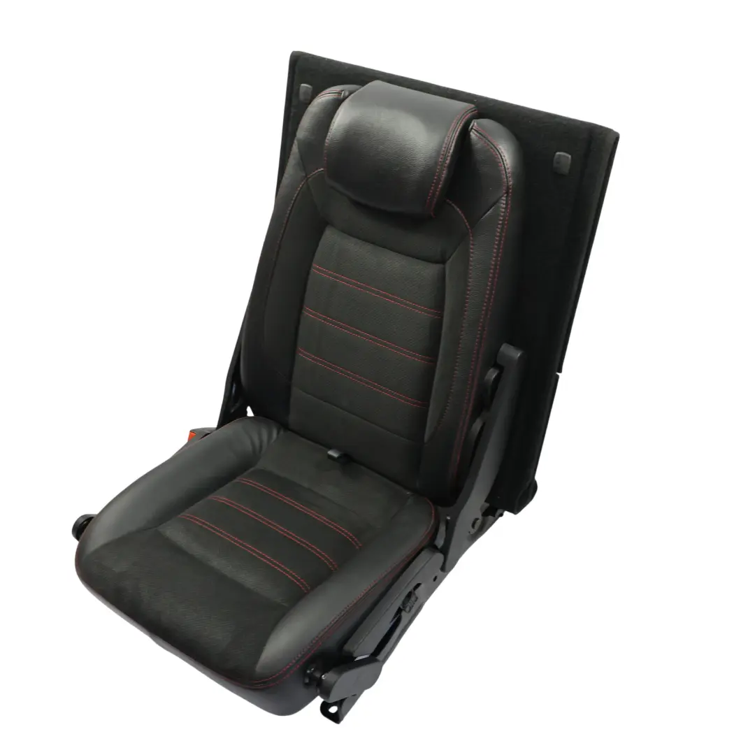 MK1 Rücksitz Links 3. Reihe Schwarz Rot Leder Alcantara für Ford S-Max mit Teilenummer 1679763 Ford S-Max MK1 Rücksitz Links 3. Reihe Schwarz Rot Leder Alcantara - SKU 1679763-1 - Teilenummer 1679763