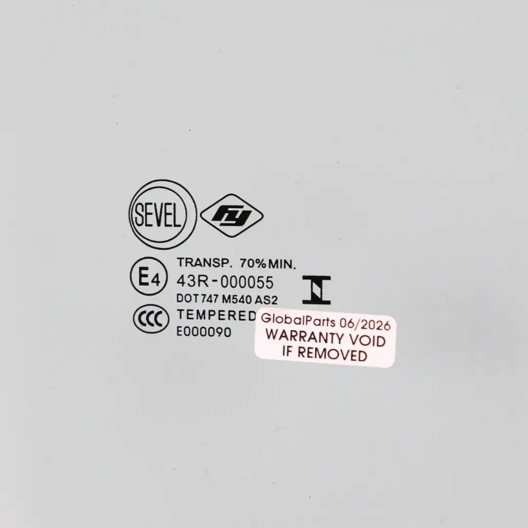 Vauxhall Movano C Door Window Glass Glazing AS2 Front Right O/S - SKU 1694133080 - Part number 1694133080