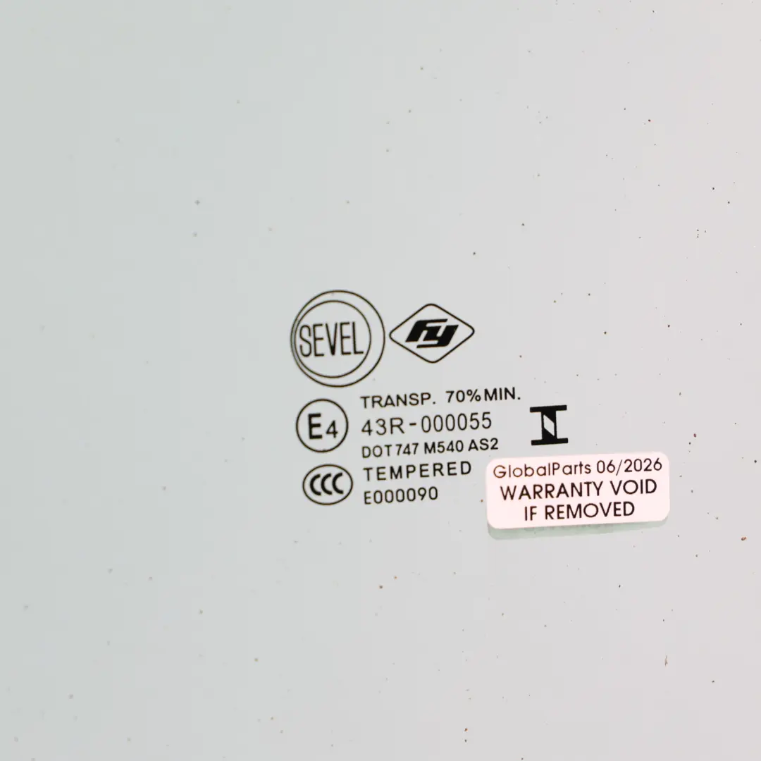 Door Window Glass Glazing AS2 Front Left N/S to Vauxhall Movano C with Part number 1694133180 Vauxhall Movano C Door Window Glass Glazing AS2 Front Left N/S - SKU 1694133180 - Part number 1694133180