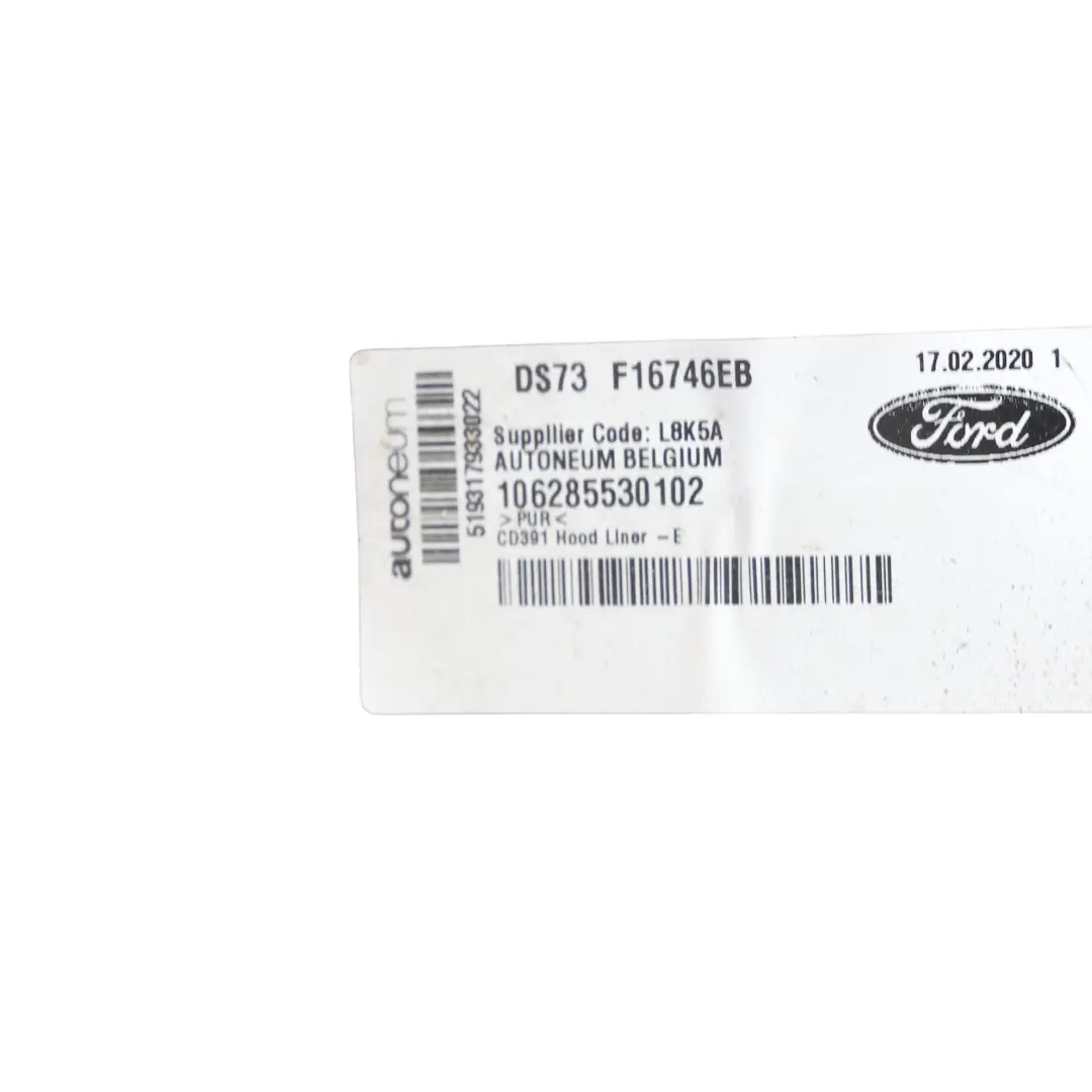 Ford Mondeo Mk5 Hood Bonnet Sound Insulation Panel DS73-F16746-EB - SKU 1881261 - Part number 1881261