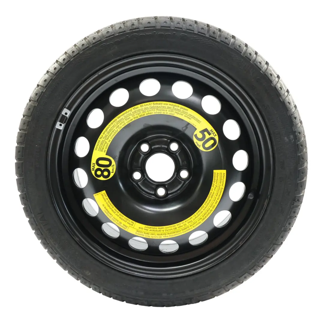 Roue Secours Acier R16 6.5J 205/55 Continental pour Volkswagen New Beetle à propos du numéro de pièce 1J0601027R Volkswagen New Beetle Roue Secours Acier R16 6.5J 205/55 Continental - SKU 1J0601027R-3 - Numéro de pièce 1J0601027R