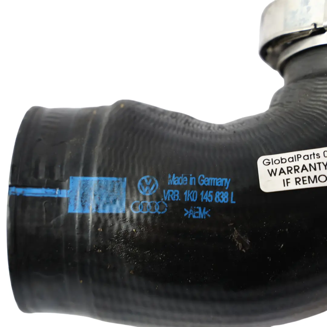 Mk5 Manguera Tubo Intercooler Turbo Derecho 1.4 TSI para Volkswagen Golf con número de pieza 1K0145838L Volkswagen Golf Mk5 Manguera Tubo Intercooler Turbo Derecho 1.4 TSI - SKU 1K0145838L - Número de pieza 1K0145838L