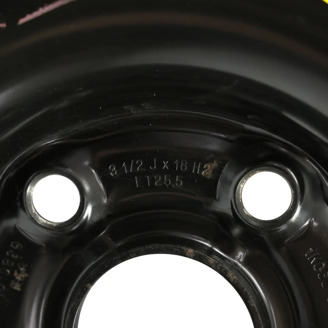 Rueda Acero Repuesto Llanta 18" 3,5J ET:25,5 Neumático R18 para Audi A3 8P con número de pieza 1K0601027B Audi A3 8P Rueda Acero Repuesto Llanta 18" 3,5J ET:25,5 Neumático R18 - SKU 1K0601027B-1 - Número de pieza 1K0601027B
