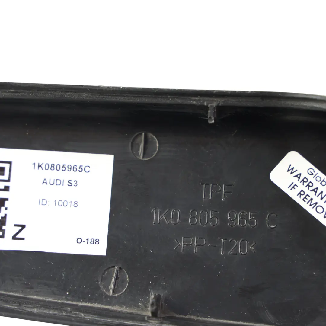 Mk5 GTI Front Body Fuel Rail Slide Valve Panel to Audi A3 S3 8P VW Golf with Part number 1K0805965C Audi A3 S3 8P VW Golf Mk5 GTI Front Body Fuel Rail Slide Valve Panel - SKU 1K0805965C - Part number 1K0805965C