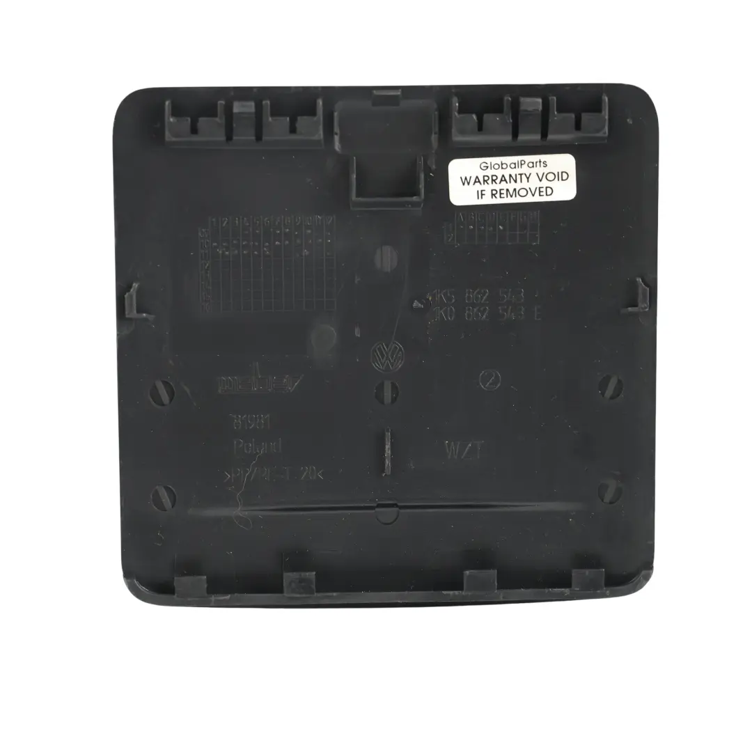 Volkswagen Golf Mk5 Mk6 Coperchio Portabicchieri Console Posteriore - SKU 1K0862543E - Numero di parte 1K0862543E
