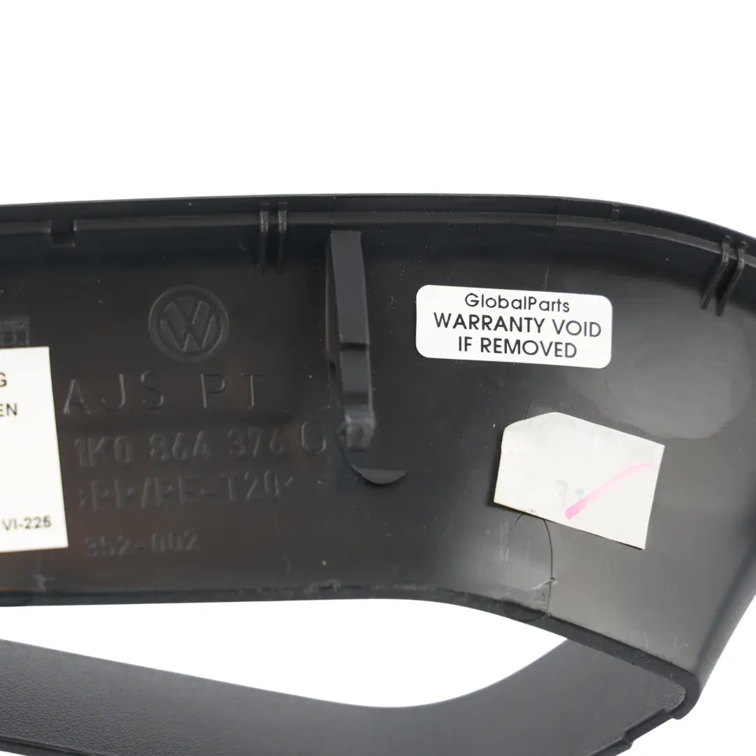 Volkswagen Scirocco MK3 Rivestimento Console Centrale Destro Nero - SKU 1K0864376G - Numero di parte 1K0864376G