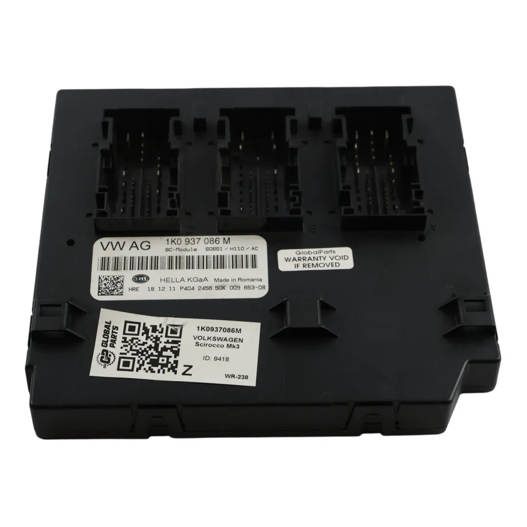 Mk3 Moduł Komfortu BCM 2.0 TDI Diesel do Volkswagen Scirocco o numerze 1K0937086M Volkswagen Scirocco Mk3 Moduł Komfortu BCM 2.0 TDI Diesel - SKU 1K0937086M - Numer Części 1K0937086M
