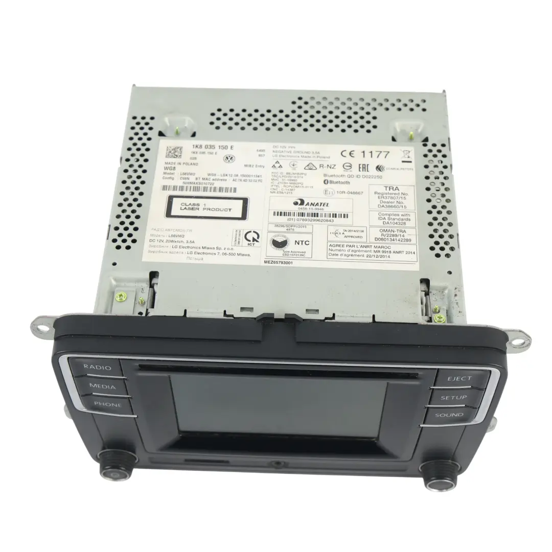 Volkswagen Transporter T6 Passat CC Radio CD Écran DAB Tactile - SKU 1K8035150E - Numéro de pièce 1K8035150E