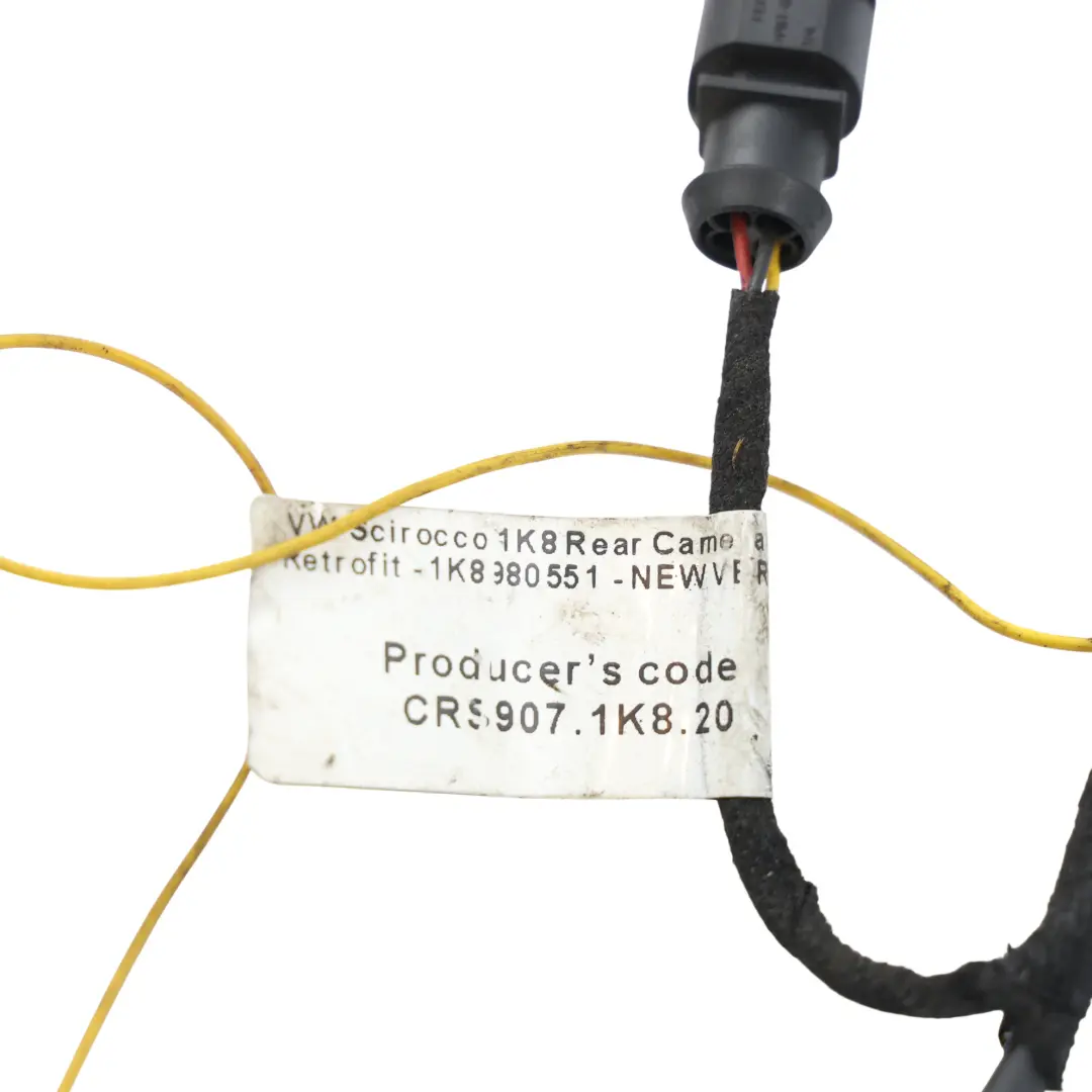Mk3 Reversing Camera Rear View Parking Cable Wiring to VW Scirocco with Part number 1K8980551 VW Scirocco Mk3 Reversing Camera Rear View Parking Cable Wiring - SKU 1K8980551 - Part number 1K8980551