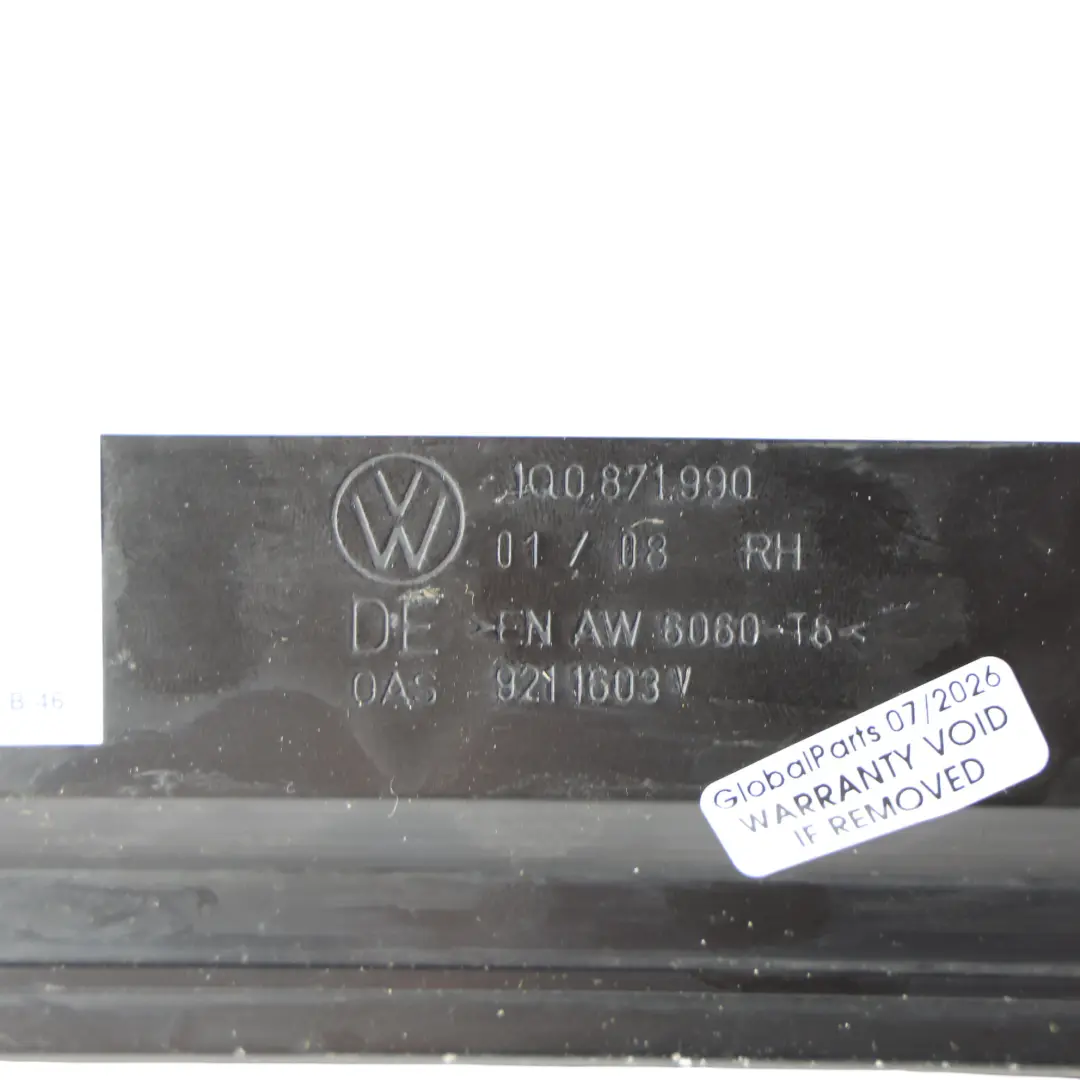 Folding Top Mechanism Linkage Rail Right O/S to Volkswagen Eos Cabrio with Part number 1Q0871990 Volkswagen Eos Cabrio Folding Top Mechanism Linkage Rail Right O/S - SKU 1Q0871990 - Part number 1Q0871990