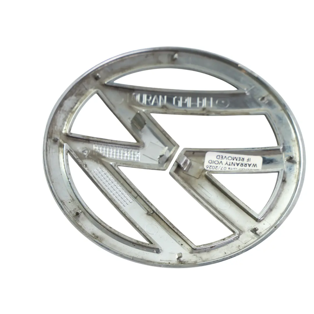 Front Grille Badge Emblem Chrome to Volkswagen Passat B7 Touran 1T with Part number 1T0853601E Volkswagen Passat B7 Touran 1T Front Grille Badge Emblem Chrome - SKU 1T0853601E - Part number 1T0853601E