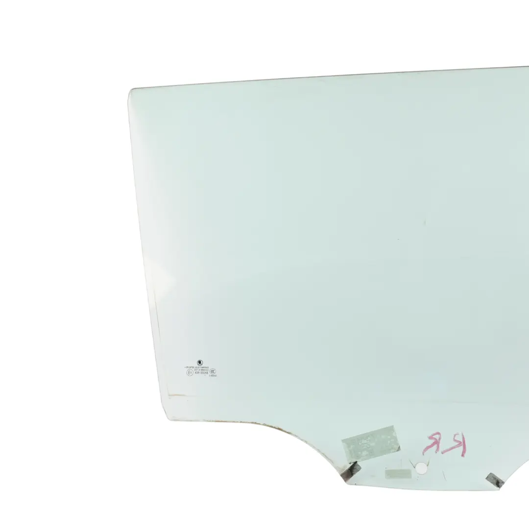 Skoda Octavia Mk2 1Z Rear Door Side Window Glass Right O/S AS2 Green - SKU 1Z9845206A - Part number 1Z9845206A