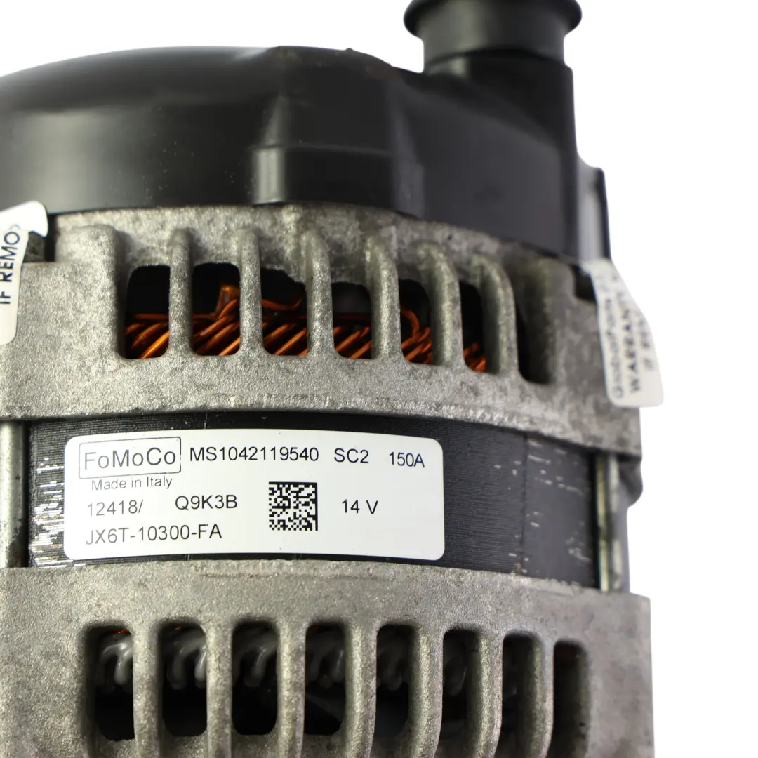 Mk8 Engine Alternator Generator 1.5 EcoBoost 150A JX6T-10300-FA to Ford Fiesta with Part number 2198947 Ford Fiesta Mk8 Engine Alternator Generator 1.5 EcoBoost 150A JX6T-10300-FA - SKU 2198947-1 - Part number 2198947