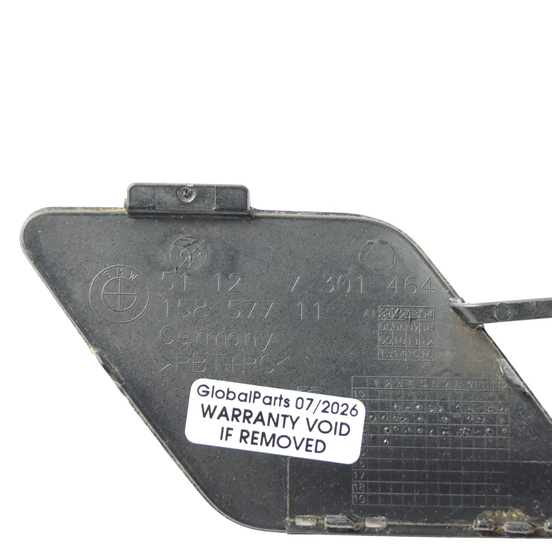 BMW F30 Anhängerkupplung Abschleppöse Klappe Hinten Schwarz 7301464 - SKU 2240007-SCH - Teilenummer 2240007