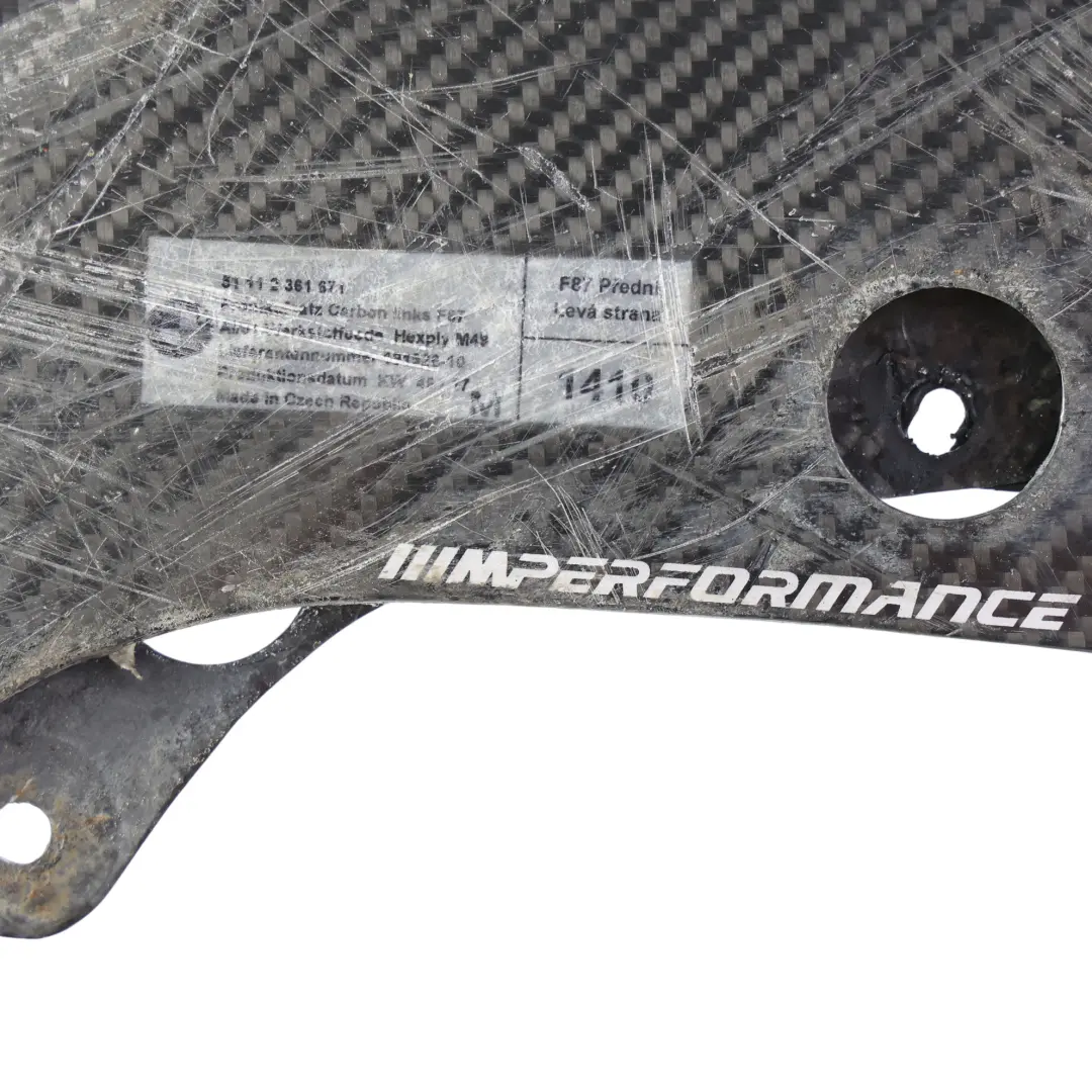 BMW F87 M2 LCI Stoßstange Vorne Carbon M-Performance Zierleiste Links - SKU 2361671 - Teilenummer 2361671