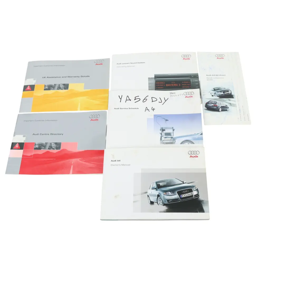 Audi A4 B7 Manual Propietario Libreta Servicio Funda Estuche Cartera Set - SKU 27256178EC - Número de pieza 27256178EC