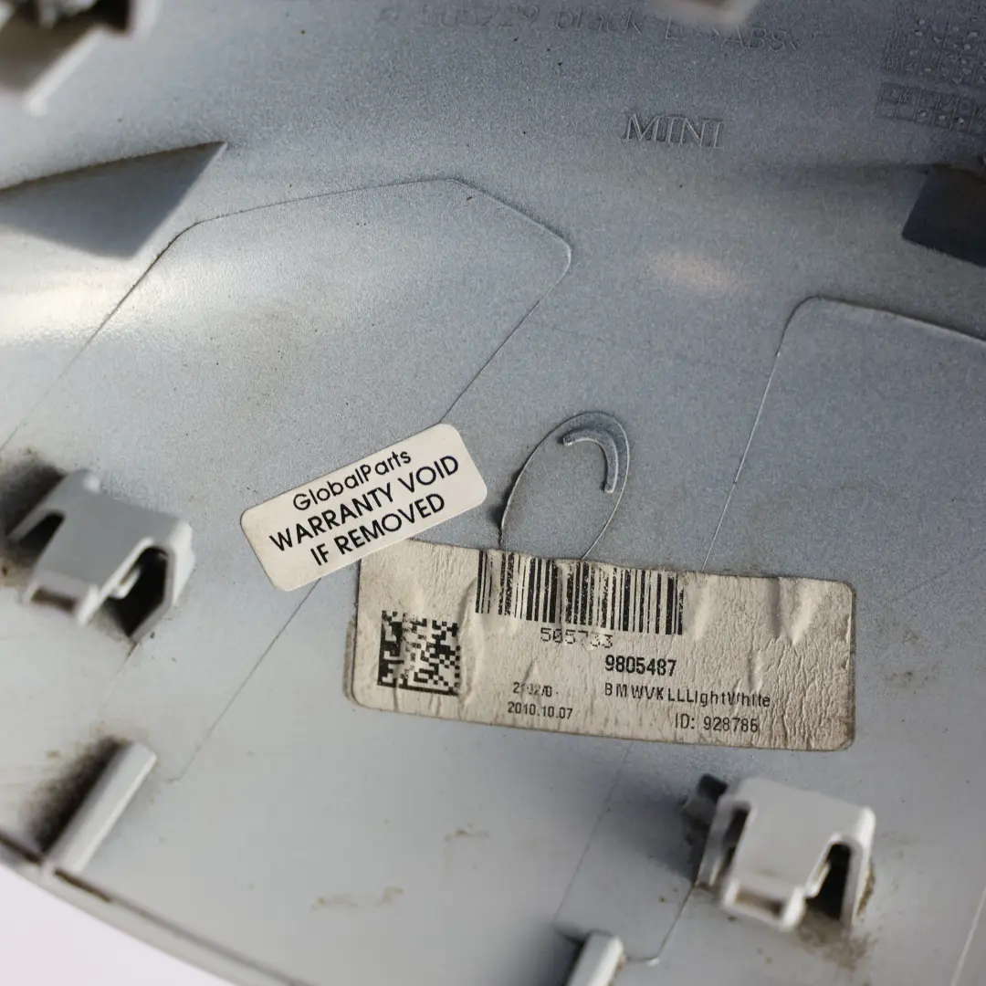 Coppa Specchietto Retrovisore Sinistro Bianco B15 per Mini R55 R56 R57 R60 con numero di parte 2754913 Mini R55 R56 R57 R60 Coppa Specchietto Retrovisore Sinistro Bianco B15 - SKU 2754913-LW - Numero di parte 2754913