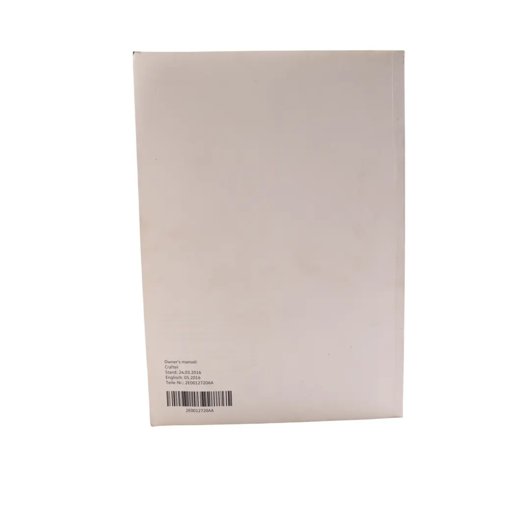 Volkswagen Crafter 35 Owner's Manual Handbook Booklet Case Wallet - SKU 2E0012720AA - Part number 2E0012720AA