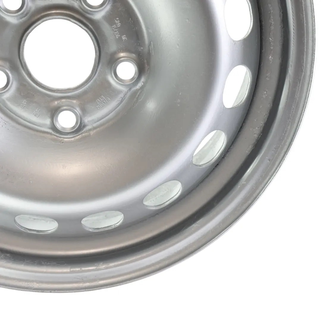 VW Volkswagen Caddy Silver Steel Wheel Rim 15" 6J ET:47 - SKU 2K0601027B-2 - Part number 2K0601027B