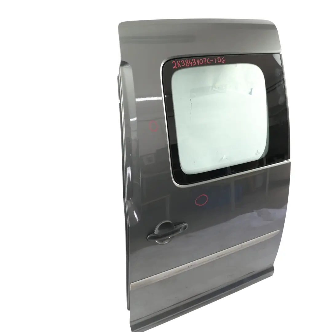 Volkswagen VW Caddy Maxi 2K Sliding Side Door Rear Left N/S Indium Grey - R7H - SKU 2K3843107C-IDG - Part number 2K3843107C