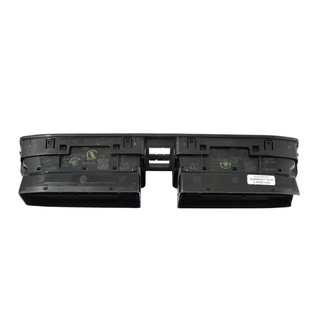 2K Rejilla Aire Central Negro Satinado para Volkswagen Caddy Maxi con número de pieza 2K5819728A Volkswagen Caddy Maxi 2K Rejilla Aire Central Negro Satinado - SKU 2K5819728A - Número de pieza 2K5819728A