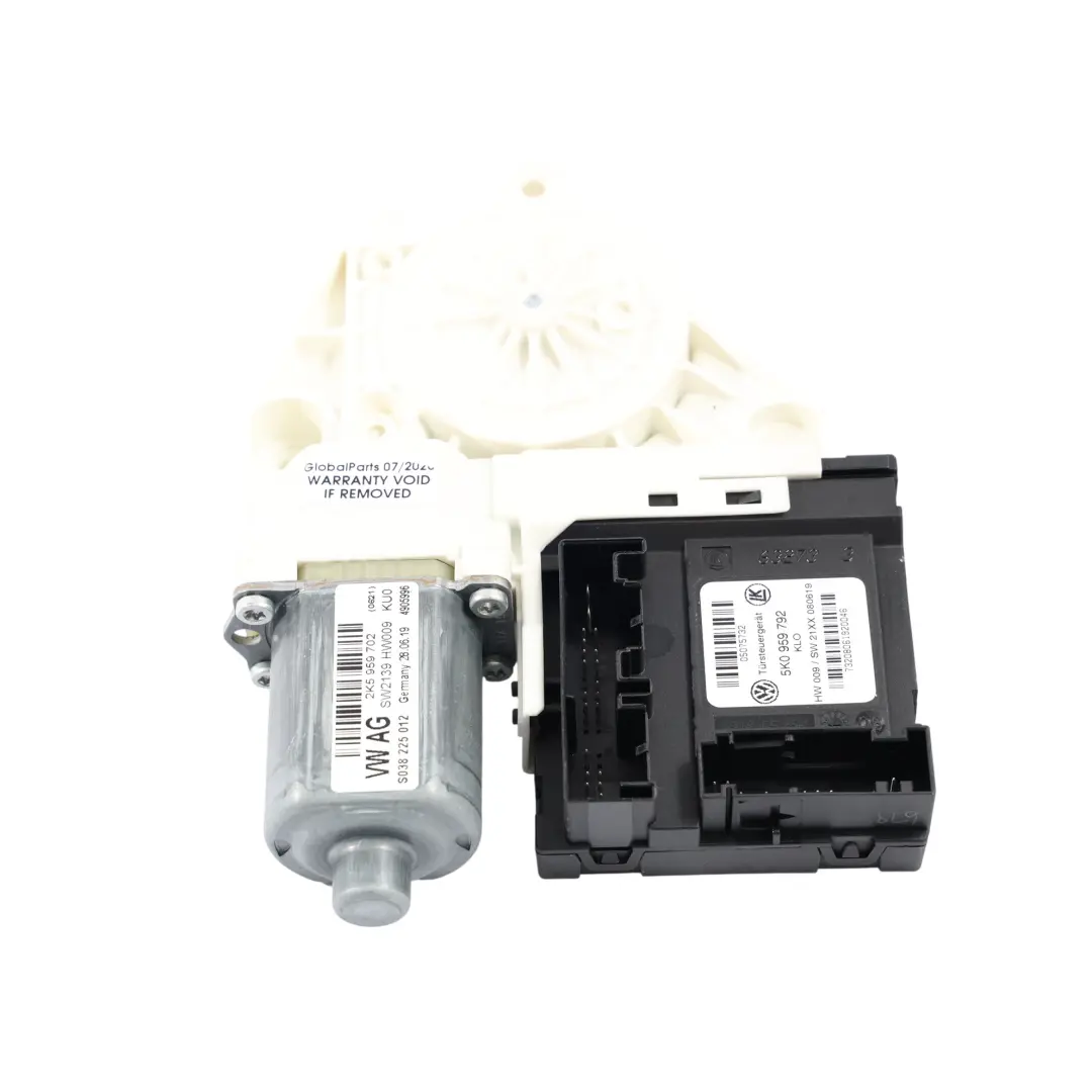 Volkswagen Caddy Maxi 2K Front Window Regulator Motor Passenger Side - SKU RHD-2K5959702A - Part number 2K5959702A