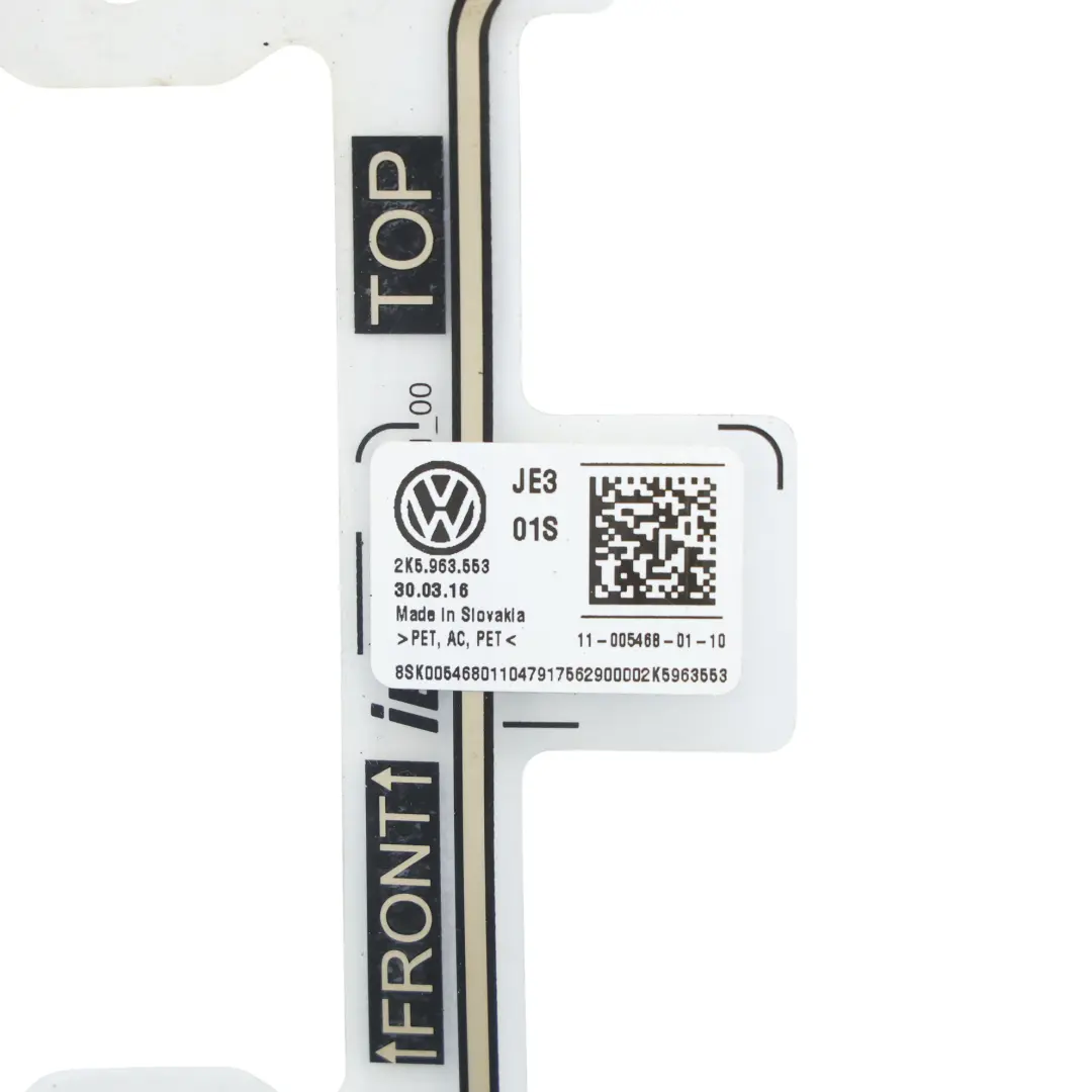VW Volkswagen Caddy 2K Seat Occupancy Sensor Inlay Passenger Side - SKU RHD-2K5963553 - Part number 2K5963553