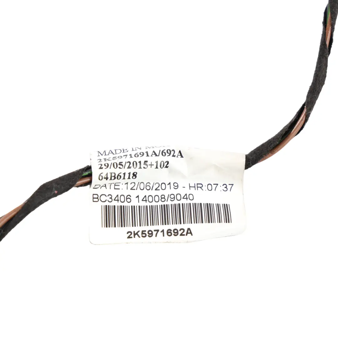 2K Schiebetür Kabelbaum Kabel Links für Volkswagen Caddy mit Teilenummer 2K5971691A Volkswagen Caddy 2K Schiebetür Kabelbaum Kabel Links - SKU 2K5971691A - Teilenummer 2K5971691A