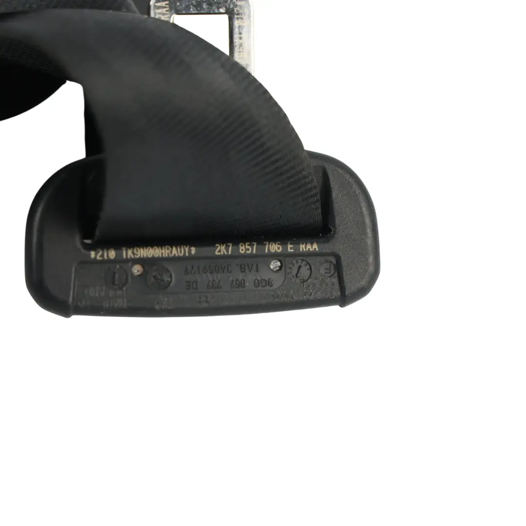 Belt Black Front Right O/S to Volkswagen Caddy SB Seat with Part number 2K7857706E Volkswagen Caddy SB Seat Belt Black Front Right O/S - SKU 2K7857706E - Part number 2K7857706E