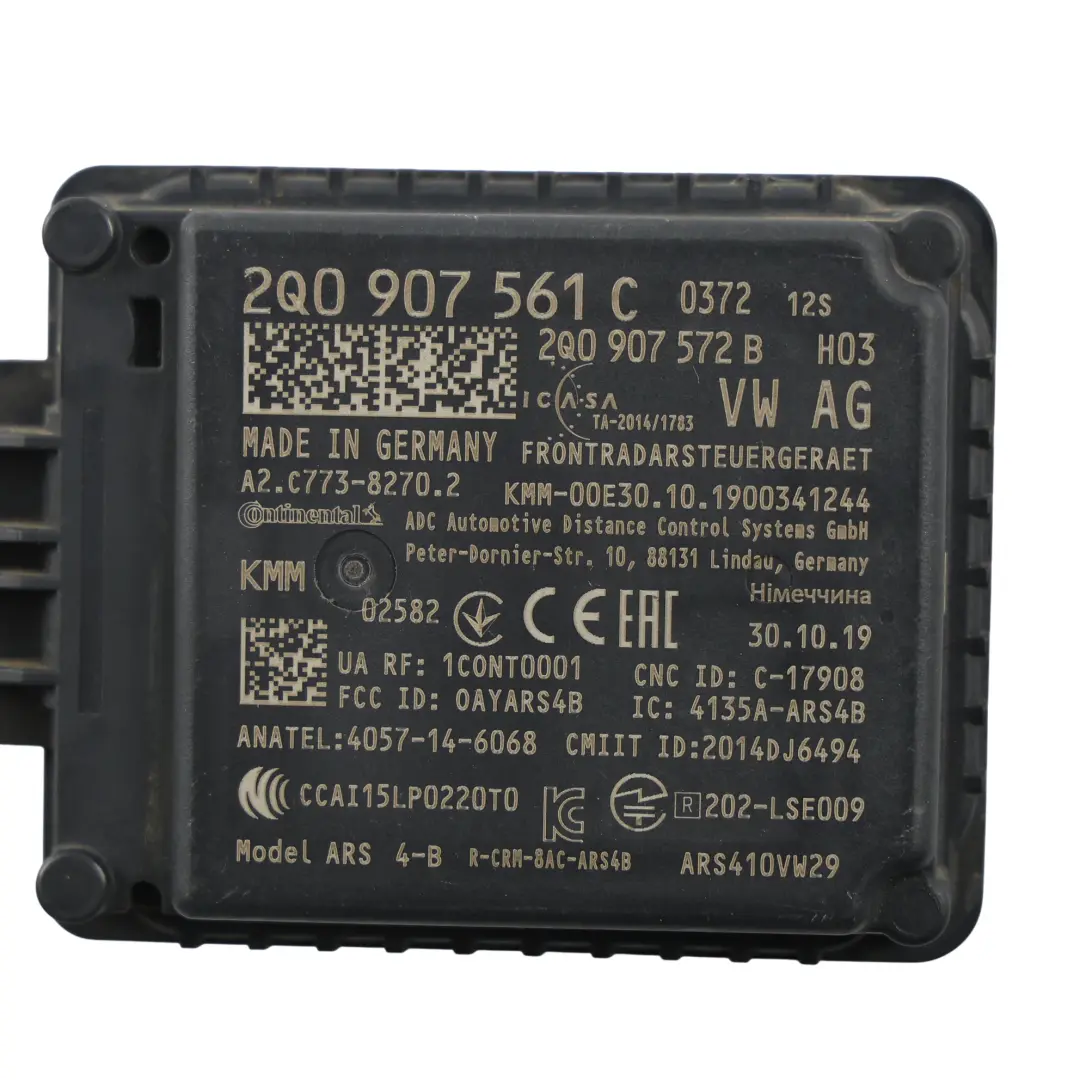 Skoda Karoq NU7 Mk1 VW Crafter MK2 Front Radar Sensor Unit Module - SKU 2Q0907561C - Part number 2Q0907561C