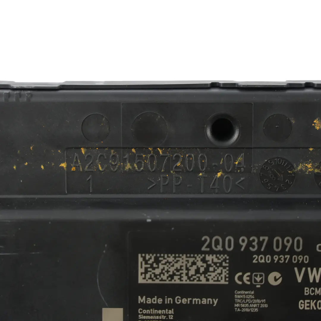 Volkswagen Seat Ibiza Mk5 Arona Módulo Control Carrocería BCM ECU - SKU 2Q0937090 - Número de pieza 2Q0937090