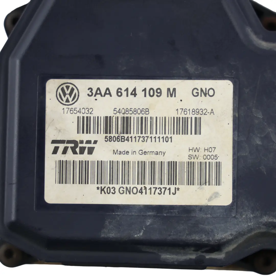 ABS Bomba Hidráulica Freno Módulo Control 3AA614109 para Volkswagen Passat B7 con número de pieza 3AA614109M Volkswagen Passat B7 ABS Bomba Hidráulica Freno Módulo Control 3AA614109 - SKU 3AA614109M - Número de pieza 3AA614109M