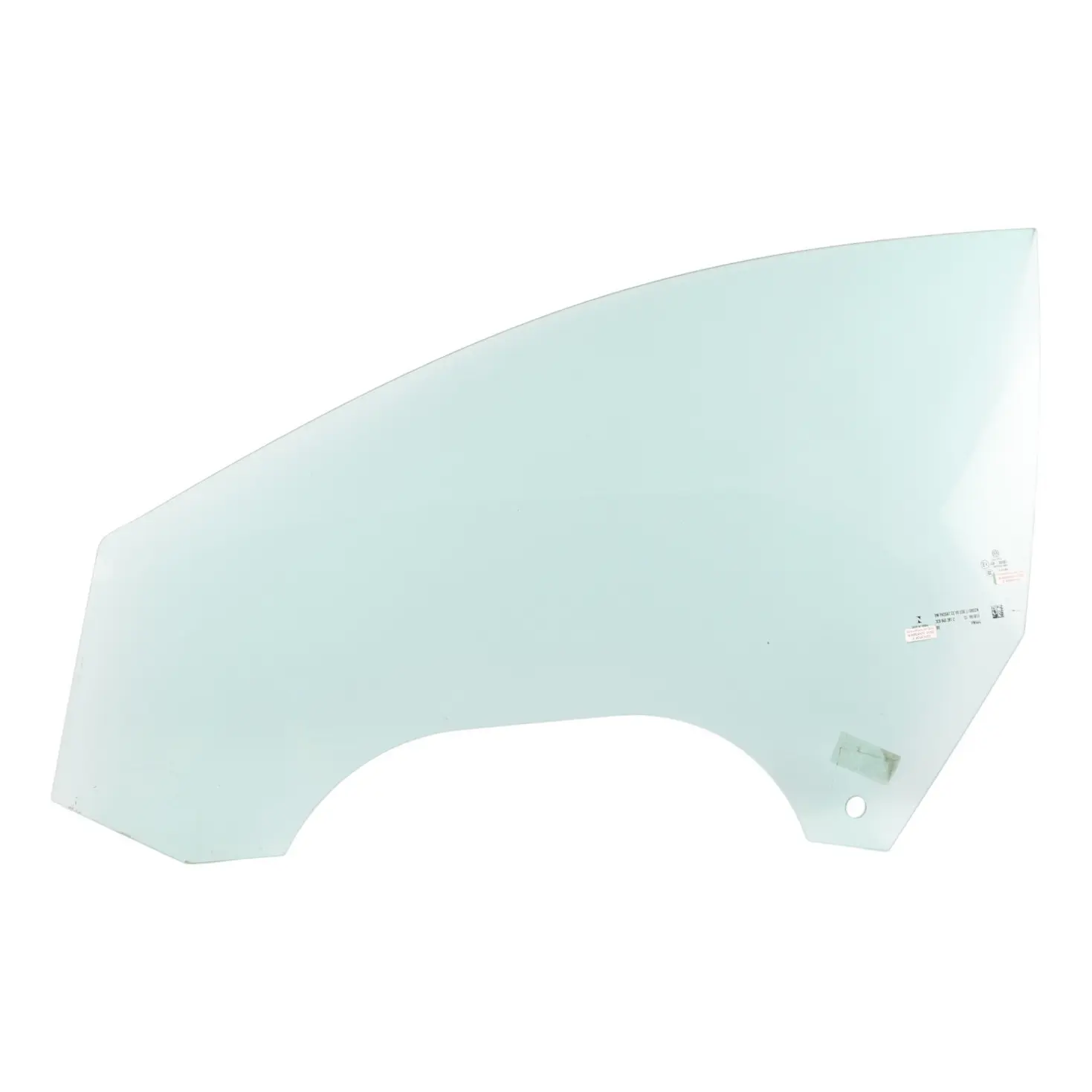 Volkswagen Passat CC Front Door Window Glass Left N/S 3C8845201C Green