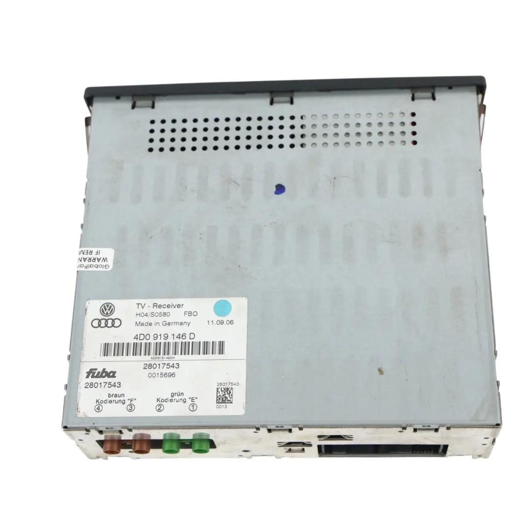 Audi A4 B6 B7 S4 Receptor TV Sintonizador Unidad Control Módulo - SKU 4D0919146D - Número de pieza 4D0919146D