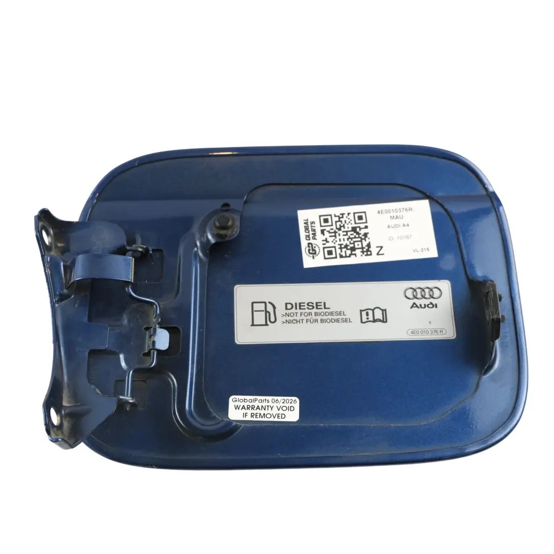 Audi A4 B7 TDI Sportello Serbatoio Blu Mauritius Perlato Z5C - SKU 4E0010376R-MAU - Numero di parte 4E0010376R