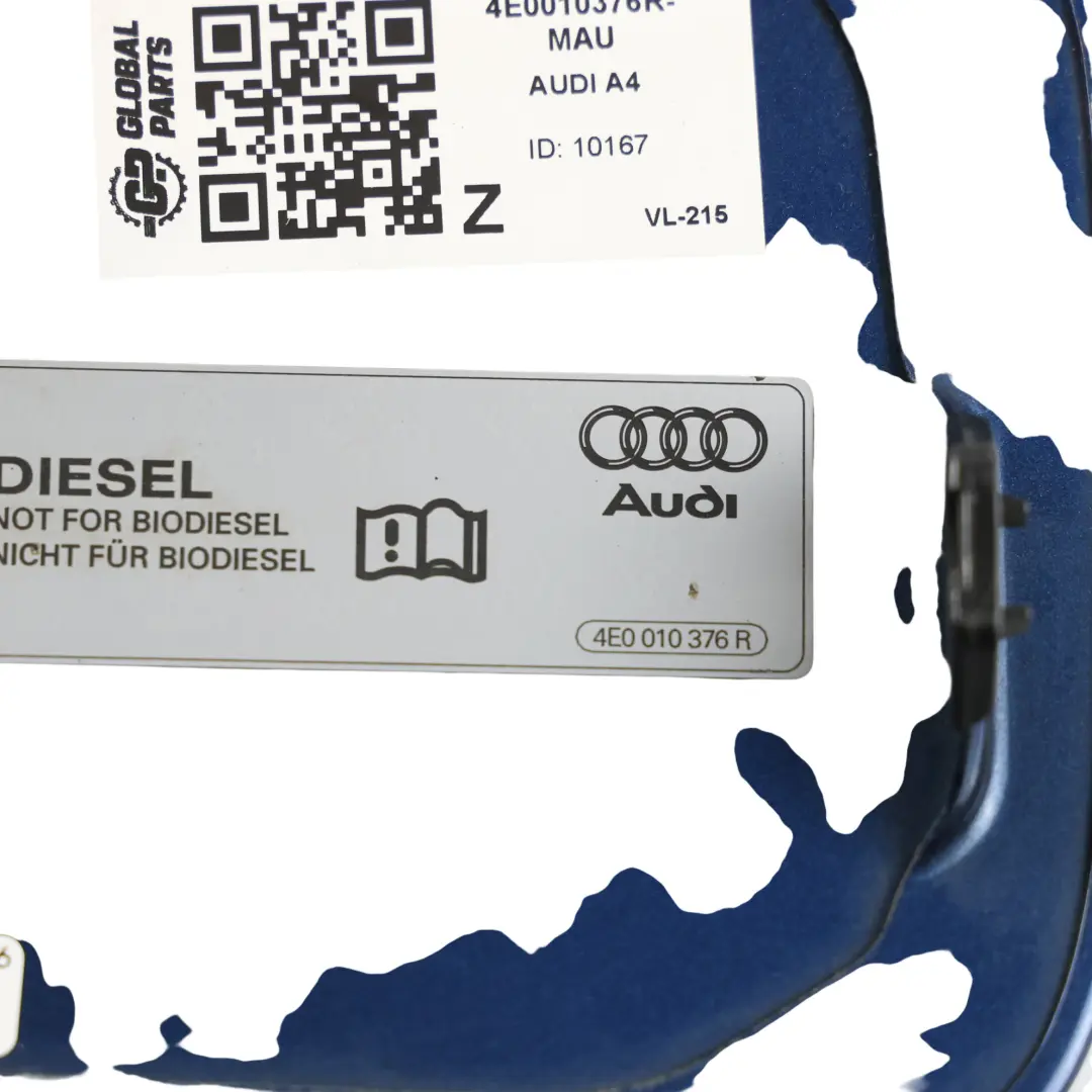 Audi A4 B7 TDI Sportello Serbatoio Blu Mauritius Perlato Z5C - SKU 4E0010376R-MAU - Numero di parte 4E0010376R