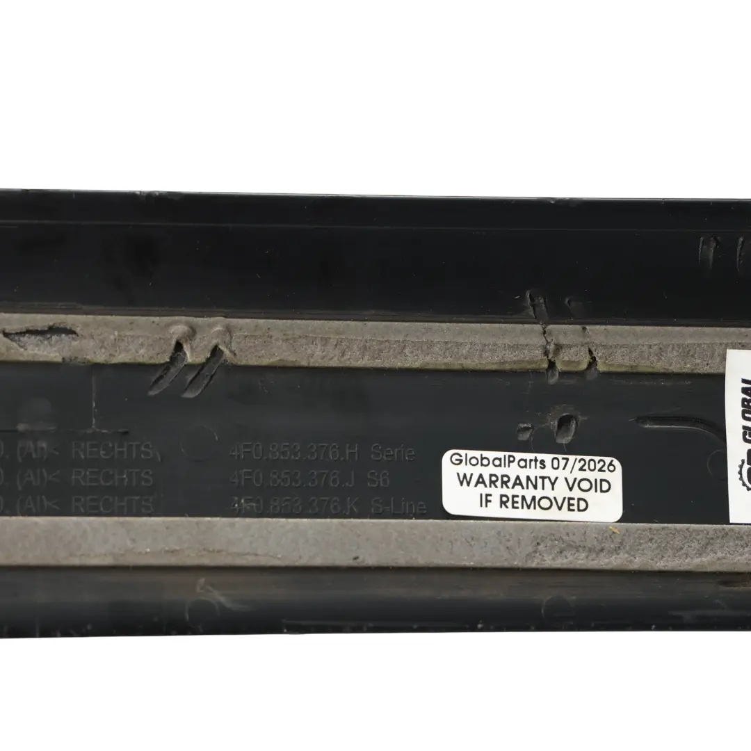 Audi A6 C6 Batticalcagno Copri Soglia S Line Posteriore Destro - SKU 4F0853376K - Numero di parte 4F0853376K