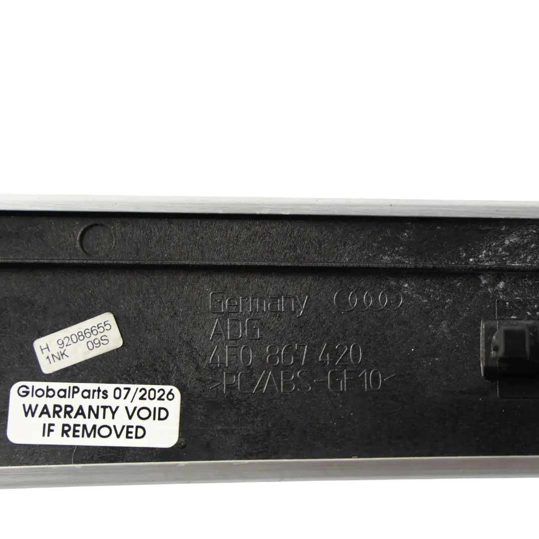 Audi A6 C6 Garniture Panneau Porte Arrière Droit Argent Brossé - SKU 4F0867420 - Numéro de pièce 4F0867420